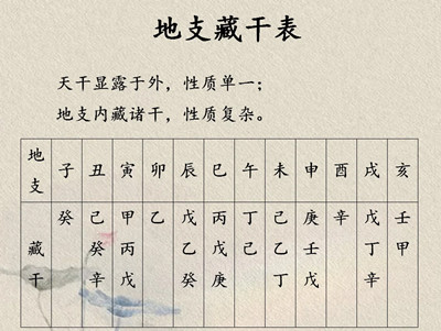 地支藏干深度详解