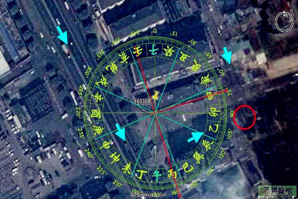 罗盘二十四山兼向图解