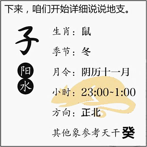 十二地支、子水