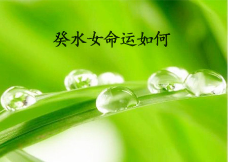 癸水女的命运如何