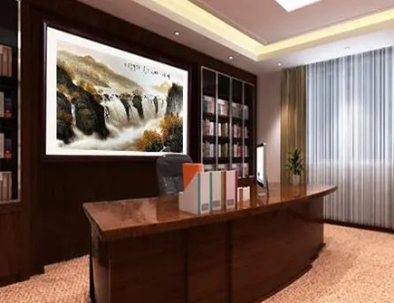 办公室后背墙挂什么字画