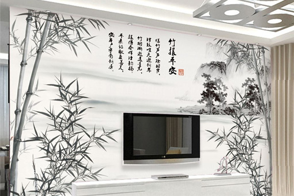 客厅招财风水电视背景墙
