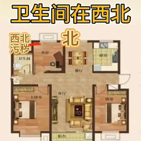 卫生间在西北角好不好